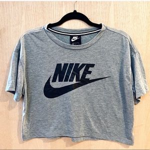 Grey Nike cropped top